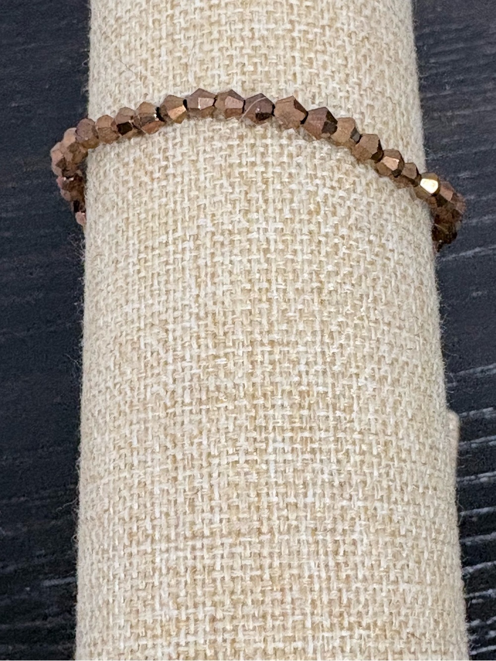 Handcrafted bicone beaded bracelet